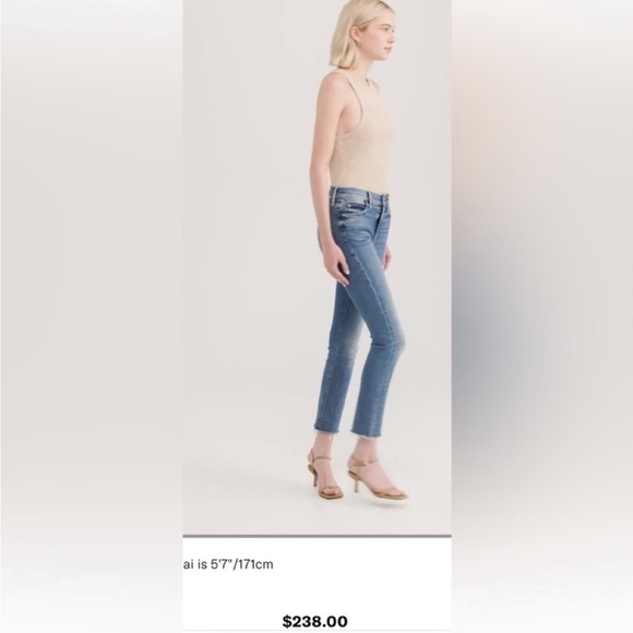 MOTHER The Mid Rise Dazzler Ankle Fray Size 28 NWT - Picture 2 of 15